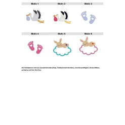 Geschenk zur Geburt, Erinnerungsrahmen, Rahmen mit besticktem Baby-Body in 3D-Rahmen, XL-Body, Geschenk zur Taufe