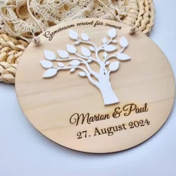 Geschenk zur Hochzeit | personalisiertes Geschenk zur Hochzeit | Ideen für Geldgeschenke | Holzschild Hochzeit