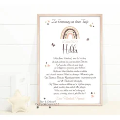 Geschenk zur Taufe Patenkind, Taufbrief Mädchen, Patenbrief Patentante Patenonkel