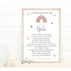 Geschenk zur Taufe Patenkind, Taufbrief Mädchen, Patenbrief Patentante Patenonkel