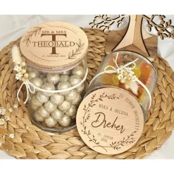 Geschenk zur Verlobung Verlobungsgeschenk Geldgeschenk Hochzeit Hochzeitsgeschenk Vorratsglas Geschenkglas graviert