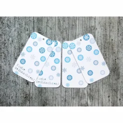 Geschenkanhänger **EISKristall1** von ZWEIFARBIG 8er Set Weihnachten Anhänger Dekoration Weihnachtsdeko Schneeflocke