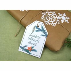 Geschenkanhänger Geschenk Anhänger Weihnachten Tag Geschenk-Tag Aquarell Natur botanisch Pflanzen Weihnachtslieder Liedtext Karte Verpacken
