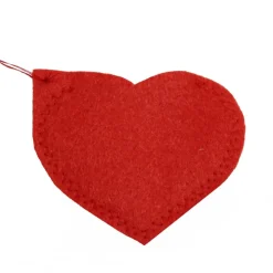 Geschenkanhänger Hochzeit Mrs. & Mr. Herz aus Filz – Roter Anhänger für Geldgeschenk & Ringe