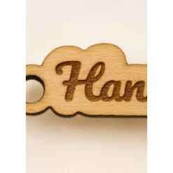 Geschenkanhänger Personalisiertes Namensschild aus Holz – Weihnachts Geschenkanhänger mit Gravur – 3mm Birke