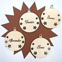 Geschenkanhänger Personalisiert Weihnachten Kugelform Advent Merry Christmas Geschenkdekoration DIY