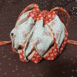 Geschenkbeutel aus Designerstoffen, in japanischem Stil, Omiyage Gift Bag, wieder verwendbar, mit Fingerlooping Kordel