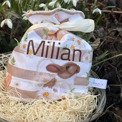 Geschenkbeutel aus Stoff für Ostern für Kinder personalisiert & wiederverwendbar - Sweet Bunny