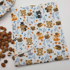 Geschenkbeutel für Nüsse – Stoffbeutel mit Zugband & Herbstmotiven, nachhaltig & waschbar
