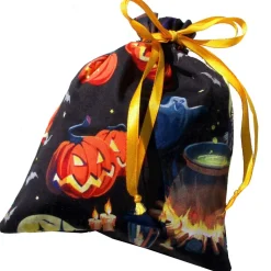 Geschenkbeutel Gespensterparty aus Baumwolle mit Tunnelzug – Geschenkverpackung