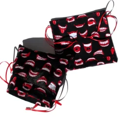 Geschenkbeutel Gruselschnuten aus Baumwolle –  Geschenkverpackung mit Grusel-Muster