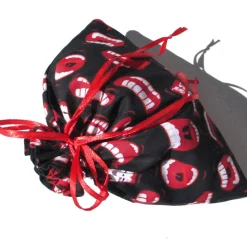 Geschenkbeutel Gruselschnuten aus Baumwolle –  Geschenkverpackung mit Grusel-Muster