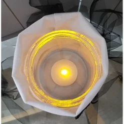 Geschenkbeutel Lichtbeutel Vasenhusse Mädchen Telefon Leinen GESTICKT