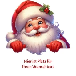 Geschenkbeutel mit Wunschtext Weihnachten Motiv Weihnachtsmann