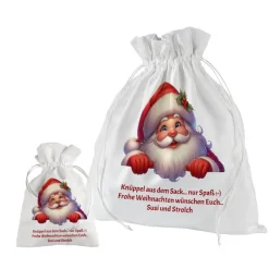 Geschenkbeutel mit Wunschtext Weihnachten Motiv Weihnachtsmann