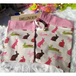 Geschenkbeutel, Osterbeutel, nachhaltige Geschenkverpackung, Hasenmotiv
