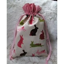 Geschenkbeutel, Osterbeutel, nachhaltige Geschenkverpackung, Hasenmotiv