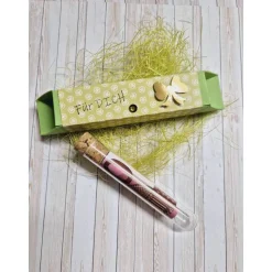 Geschenkbox für Geldgeschenk Reagenzglas – Handgemachte Geschenkidee