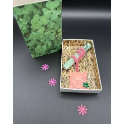 Geschenkbox Glücksschwein – Handgemachte Geschenkverpackung für Glückwünsche