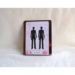 Geschenkbox mit Karte in dunkelbronze für Männerhochzeit