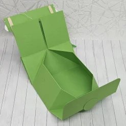 Geschenkbox Ostern | Handgefertigt | Brauner Hase & Tulpenkörbe | Box für Geld & Gutscheine | Mit abnehmbarem Anhänger