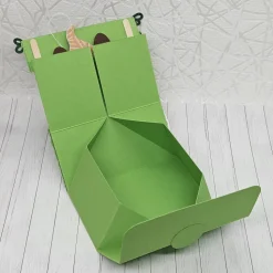 Geschenkbox Ostern | Handgefertigt | Gelbe Tulpen & Blumenmeer | Box für Geld & Gutscheine | Mit abnehmbarem Anhänger