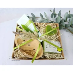 Geschenkbox rund um Olivenöl - hochwertige Schafmilchseifen