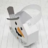 Geschenkbox Schneemann mit grauem Zylinder – liebevoll gestaltete Schneemann-Geschenktasche