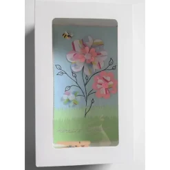 Geschenkbox Verpackung für Geldgeschenk – Blumenwiese mit Biene, Herzlichen Glückwunsch