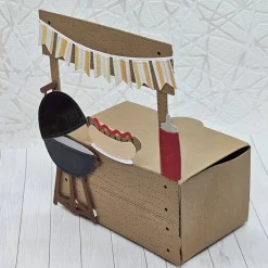 Geschenkbox Wichtelbox Grill – Kreative Verpackung mit Wichtel am Grill