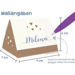Geschenkbox zum Befüllen - Gastgeschenk - auch als Tischkarte nutzbar - braun-weiß