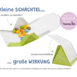 Geschenkbox zum Befüllen - Gastgeschenk - auch als Tischkarte nutzbar - flieder-weiß