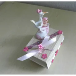 Geschenkbox zur Geburt oder Taufe für Mädchen – Geldgeschenk & Geschenkidee in Rosa