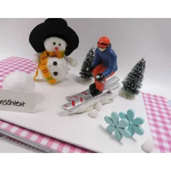 Geschenkdeko Wintersport – Skiläufer & Abfahrtslauf für Geburtstag und Urlaub