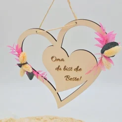 Geschenke von Enkelkindern | Oma ist die Beste | Opa ist der Beste | Holzschild mit Spruch | Geschenke für Großeltern |