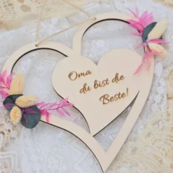 Geschenke von Enkelkindern | Oma ist die Beste | Opa ist der Beste | Holzschild mit Spruch | Geschenke für Großeltern |