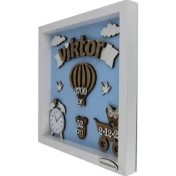 Geschenke zur Geburt, 3D-Babyrahmen, Kinderzimmer Deko, Taufe Geschenk, Bilderrahmen Geburt