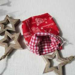 Geschenkebeutel für Weihnachten Advent Kordelzugbeutel