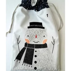 Geschenkebeutel Nr. 1-4 aus Baumwolle Patchworkstoff – Weihnachtsmotive, gefüttert, 20x30cm, Handmade