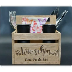 Geschenkekiste, Besteckkasten, mit individueller Gravur
