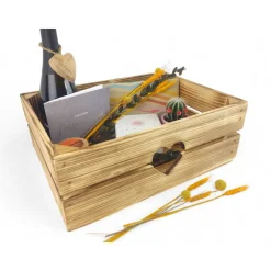 GESCHENKEKISTE mit ausgeschnittenem MOTIV und WUNSCHDATEN Geschenkbox zum Geburtstag Weihnachten Hochzeit Holzkiste Holz