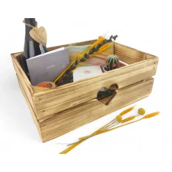 GESCHENKEKISTE mit ausgeschnittenem MOTIV und WUNSCHDATEN Geschenkbox zum Geburtstag Weihnachten Hochzeit Holzkiste Holz