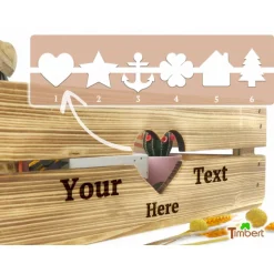 GESCHENKEKISTE mit ausgeschnittenem MOTIV und WUNSCHDATEN Geschenkbox zum Geburtstag Weihnachten Hochzeit Holzkiste Holz