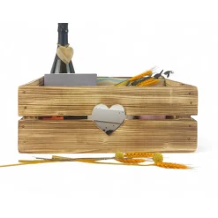 GESCHENKEKISTE mit ausgeschnittenem MOTIV und WUNSCHDATEN Geschenkbox zum Geburtstag Weihnachten Hochzeit Holzkiste Holz