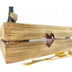 GESCHENKEKISTE mit ausgeschnittenem MOTIV und WUNSCHDATEN Geschenkbox zum Geburtstag Weihnachten Hochzeit Holzkiste Holz