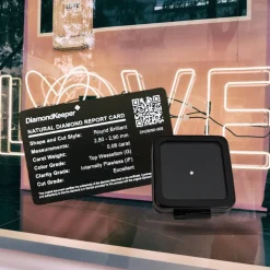 Geschenke-Set | lupenreiner natürlicher Diamant 0.02ct 1,60 - 1,70 mm | Feines Weiss