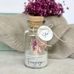 Geschenkglas LEXI Möchtest du meine Trauzeugin sein? mittel Trockenblumenstrauß Personalisiert