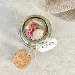 Geschenkglas LEXI Möchtest du meine Trauzeugin sein? mittel Trockenblumenstrauß Personalisiert