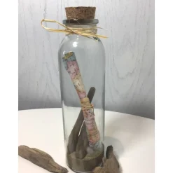 Geschenkidee Urlaub im Glas, Sand, Muscheln, Landkarte, Treibholz, Kieselsteine