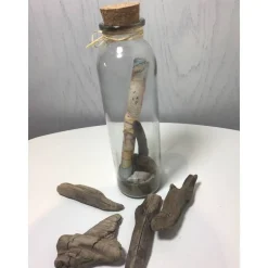 Geschenkidee Urlaub im Glas, Sand, Muscheln, Landkarte, Treibholz, Kieselsteine